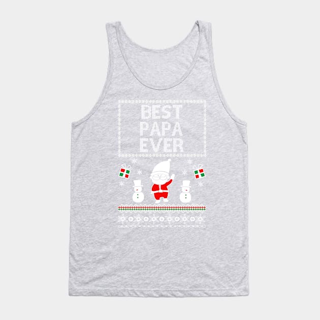 Awesome ugly christmas gift for Best papa ever Tank Top by AwesomePrintableArt